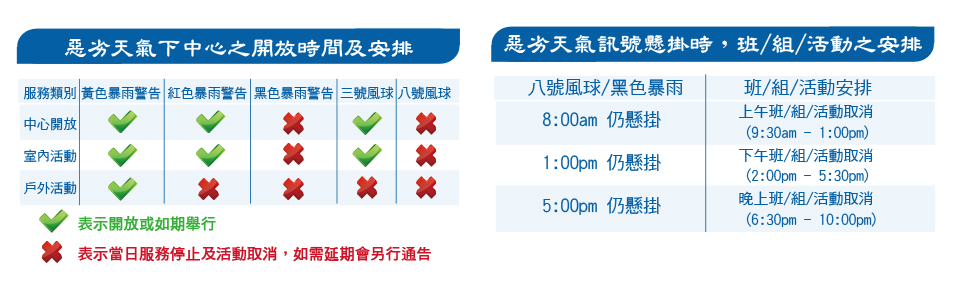 惡劣天氣安排